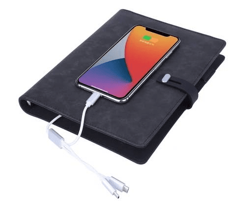 BLOC NOTE MULTIFONCTION AVEC POWER BANK INTEGRE & CHARGEUR (ORGANISEUR)